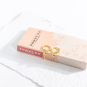 Mini Key of F Earrings - Gold